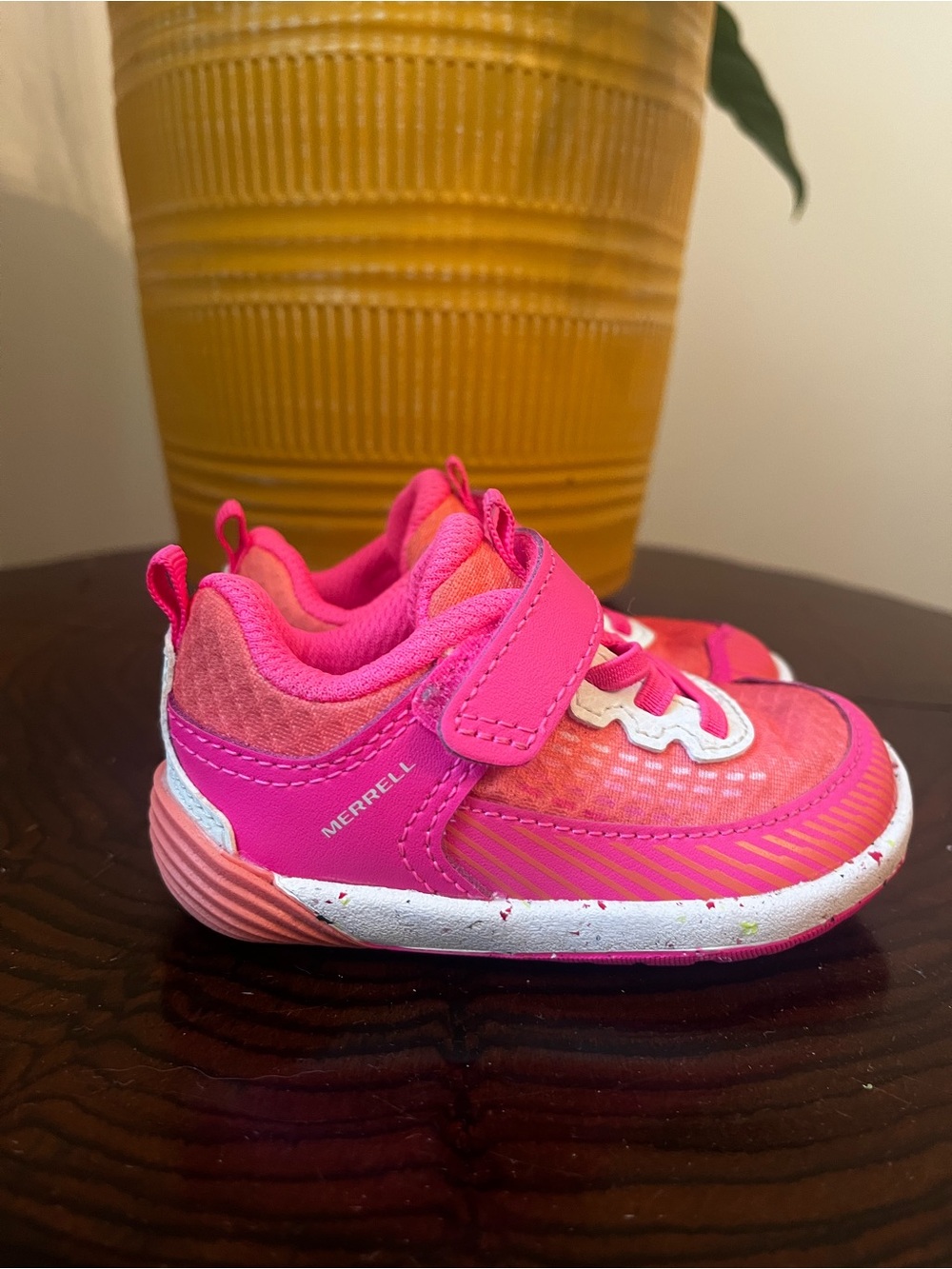 Merrell Kids Hot Pink & Coral Hook-and-Loop Sneaker